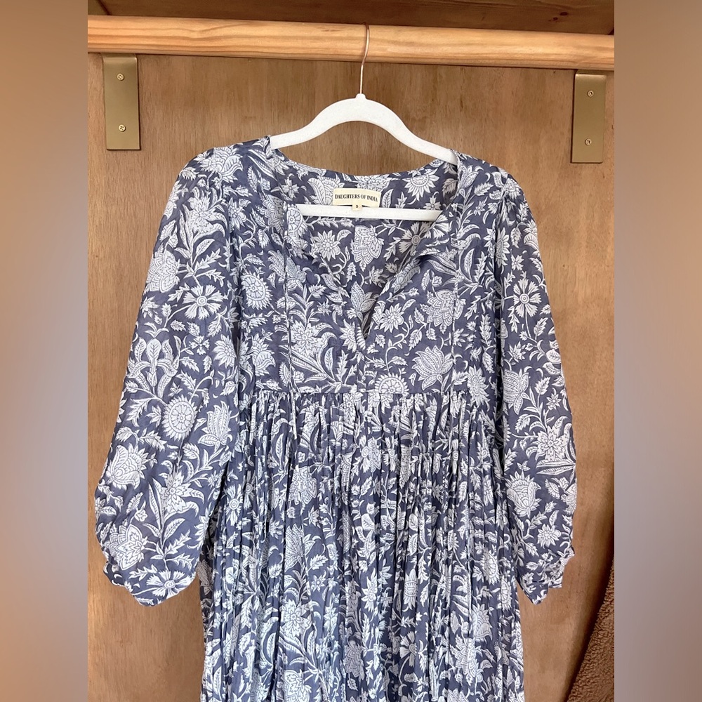 Daughters of India Kyra Midi Dress in Blue Iris